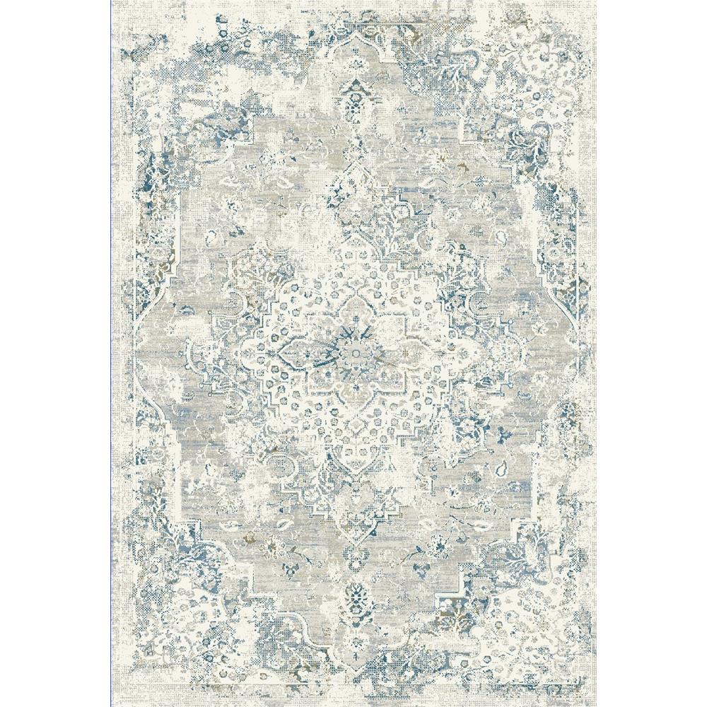 Dynamic Rugs 27064-195 Quartz 5 Ft. 3 In. X 7 Ft. 7 In. Rectangle Rug in Ivory/Grey/Blue